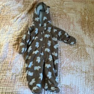 Carters fleece bunting suit